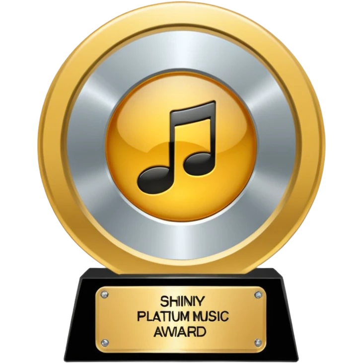 A platinum music award plaque emoji