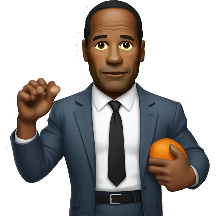 Oj Simpson with a glove  emoji