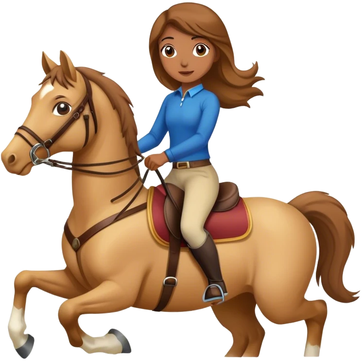 Girl in a horse emoji