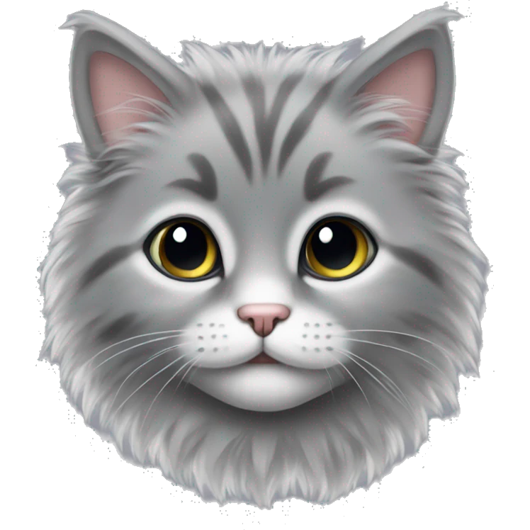 Gray fluffy kitten  emoji