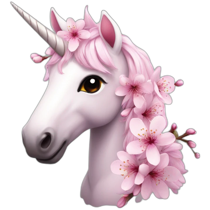Cherry blossom unicorn emoji