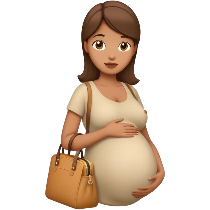 Pregnant woman with a bag emoji