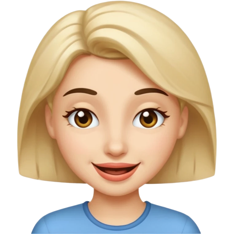 Leyla as a winking emoji, playful and friendly emoji
