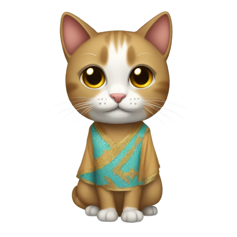 Gato con una túnica emoji