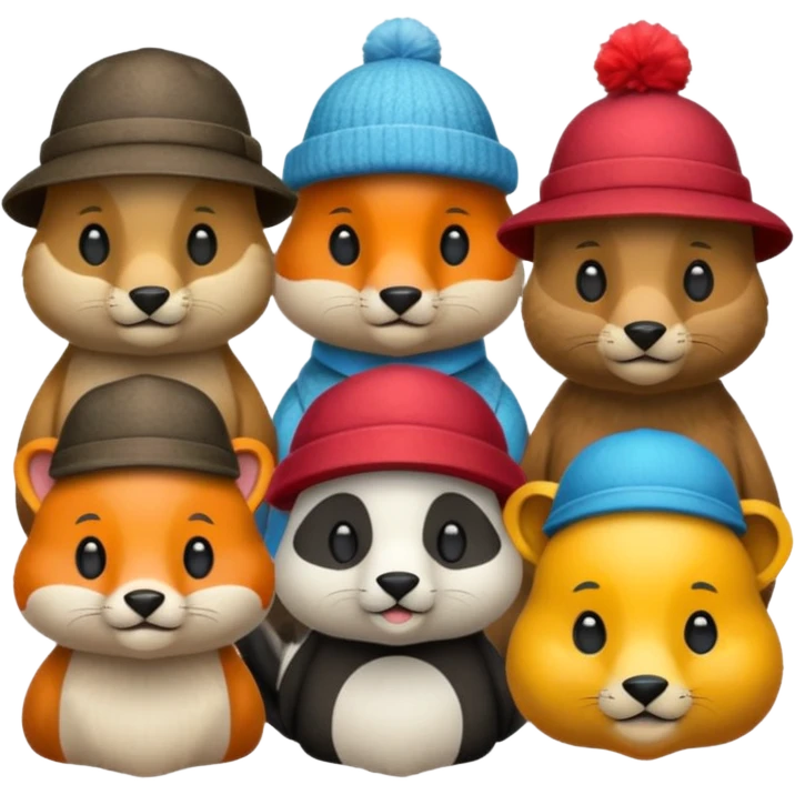 şapkalı hayvanlar emoji