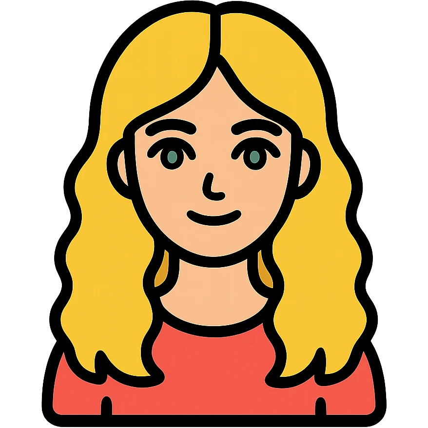 woman with long blonde wavy hair and green eyes emoji