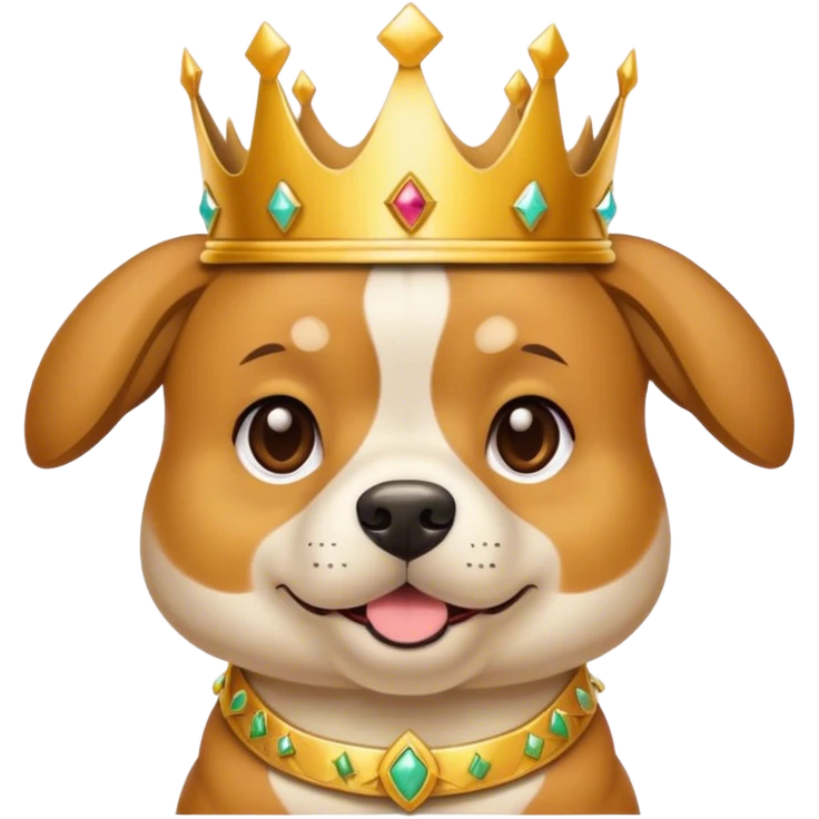 Dog wearing a crown  emoji