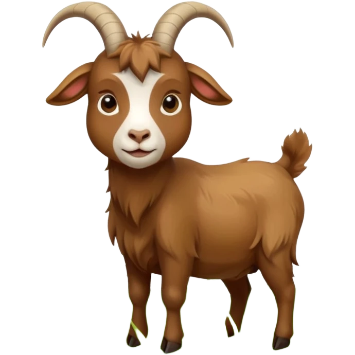 goat in the process of munching grass emoji