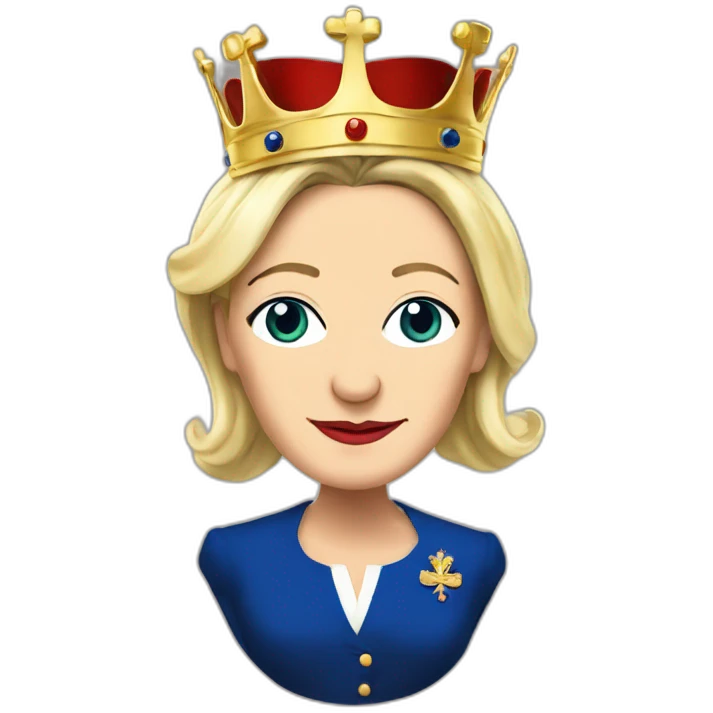 Politician Marine-Le-Pen as a queen emoji