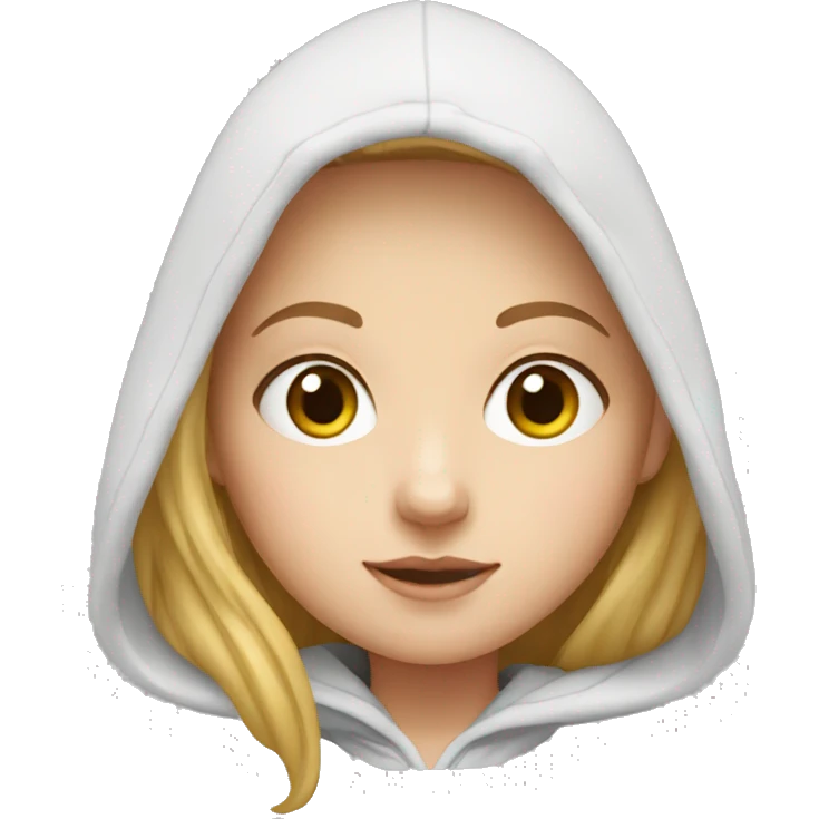 White Girl wearing Hoodie emoji