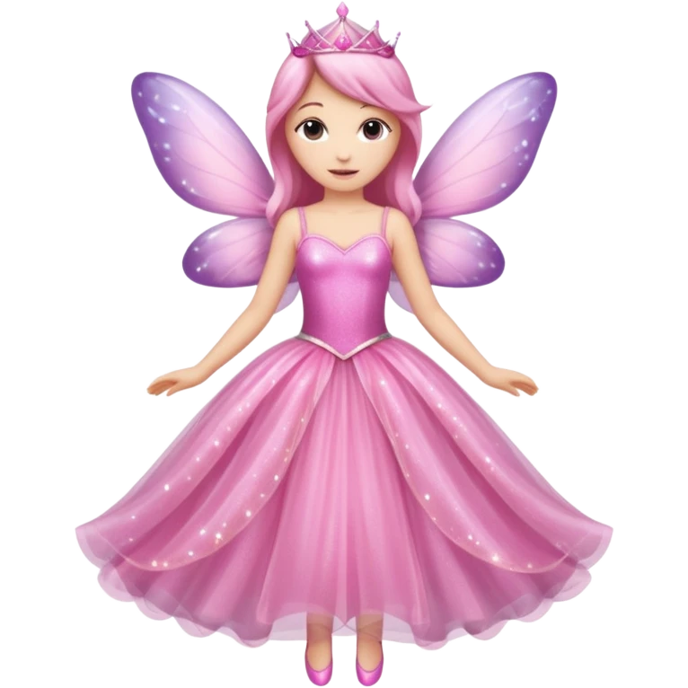 pink fairy sparkle princess dress emoji