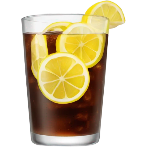 glass of cola with lemon emoji