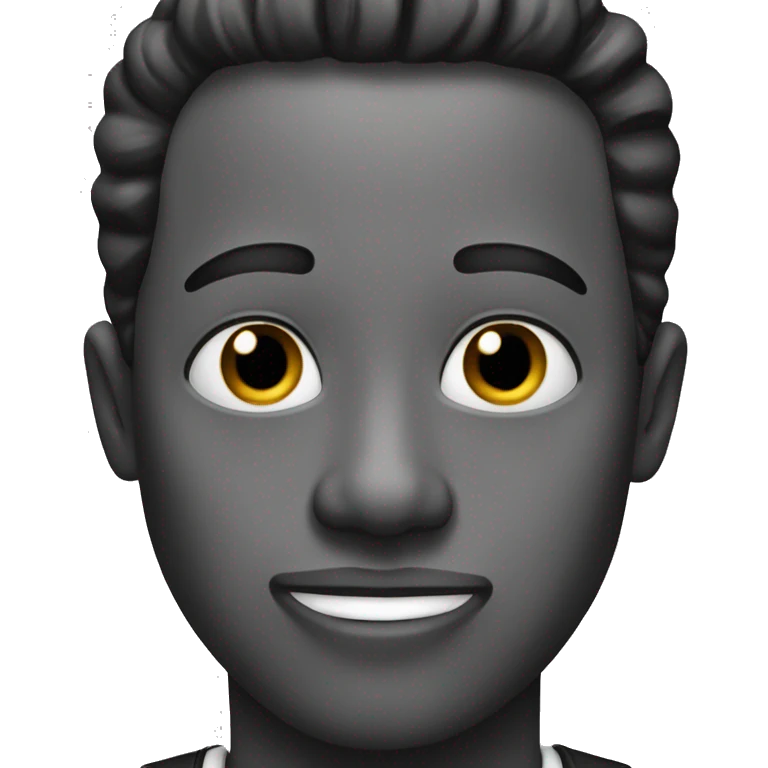 black and white man emoji