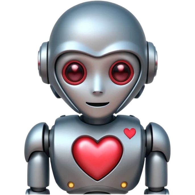 shy robot in love emoji