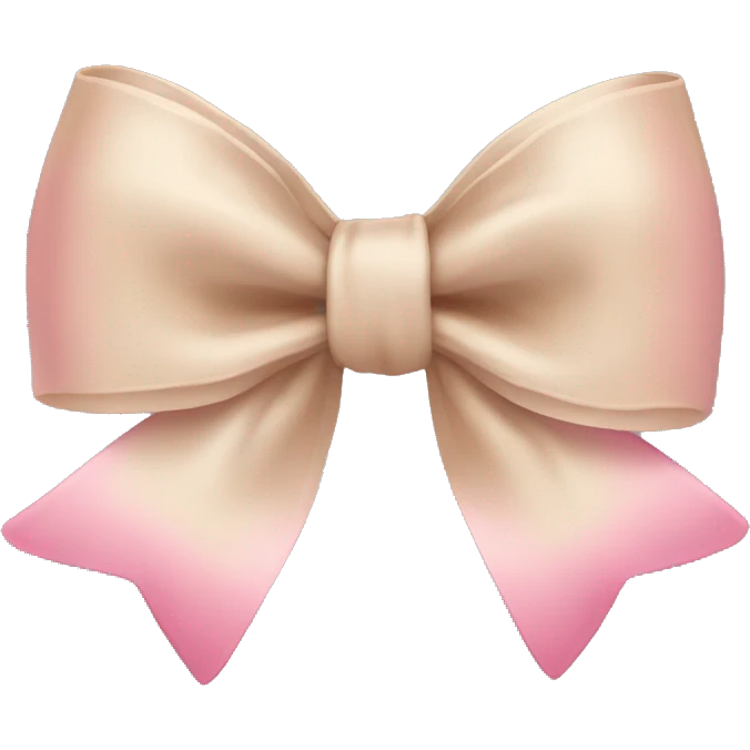 Pink/beige bow  emoji
