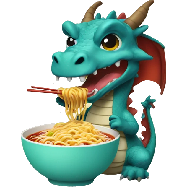 dragon eating ramen emoji