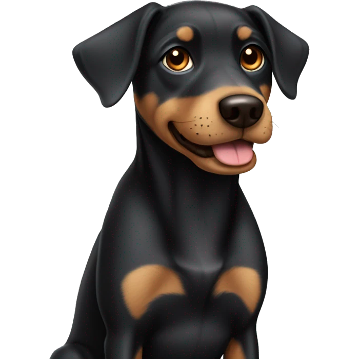 black dog tan markings emoji