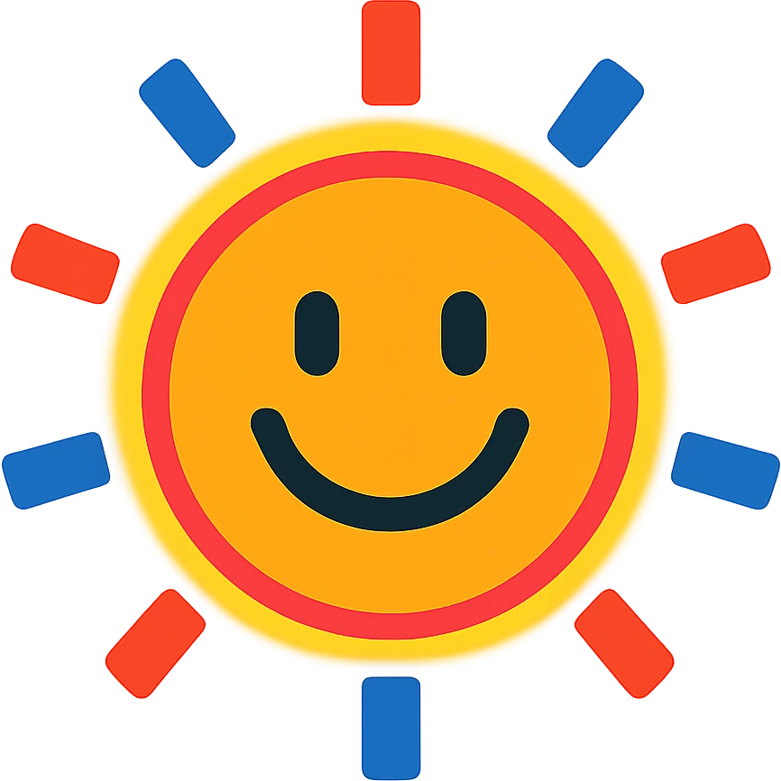 smile, simple happy face, glowing aura, vivid colors emoji