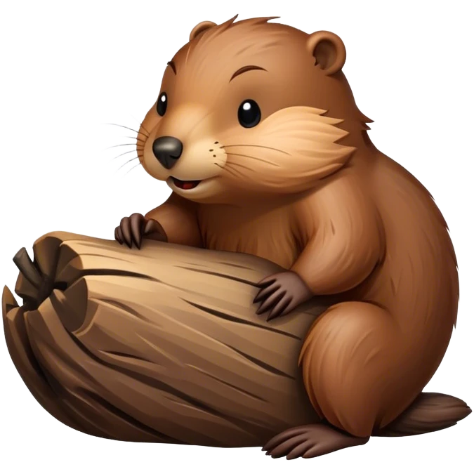 Beaver with inscription good night  emoji