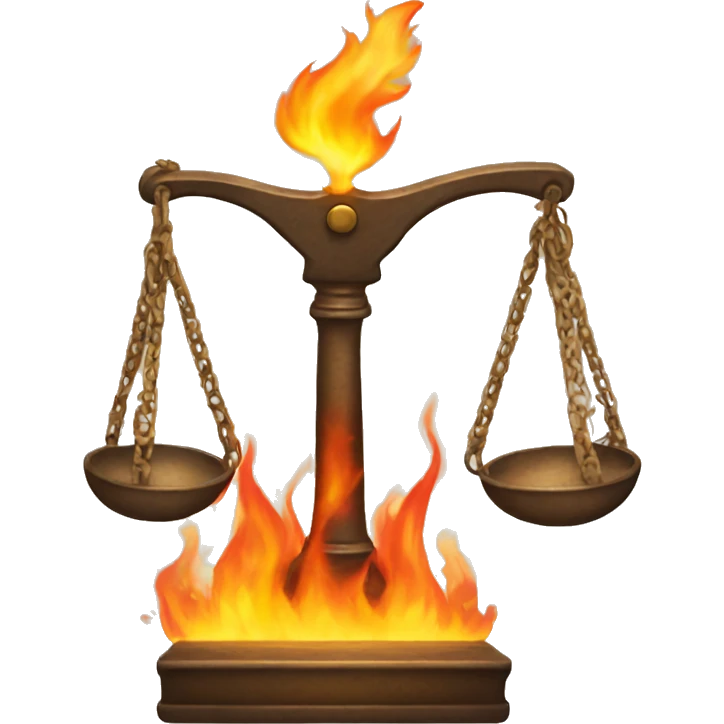 scale with fire on top emoji