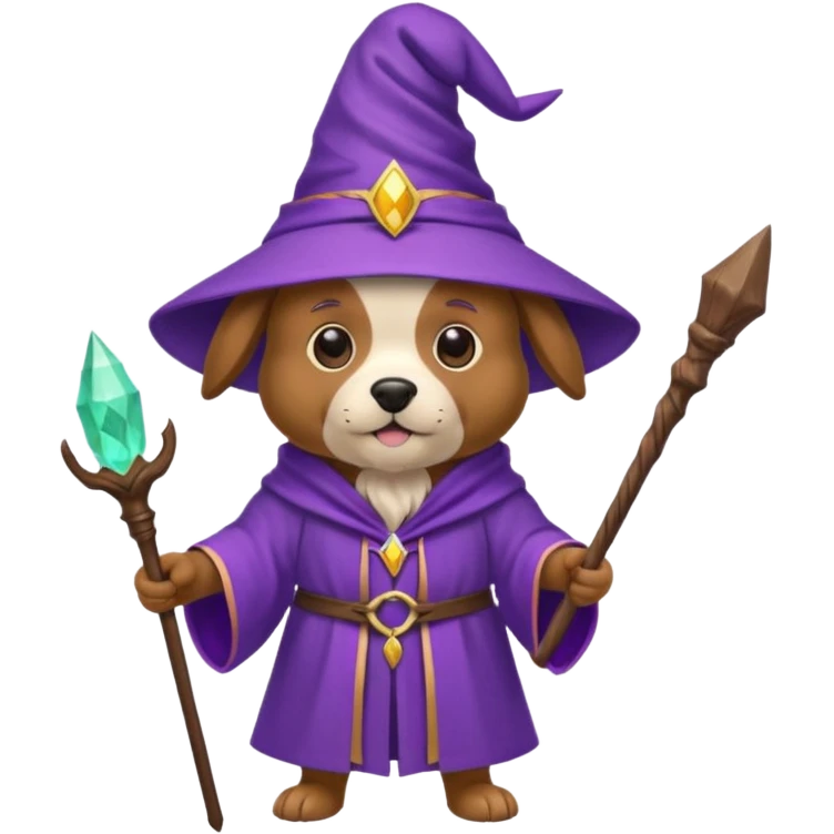 Dog wizard emoji