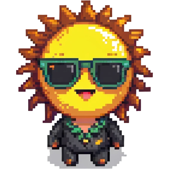 sun with sunglasses emoji