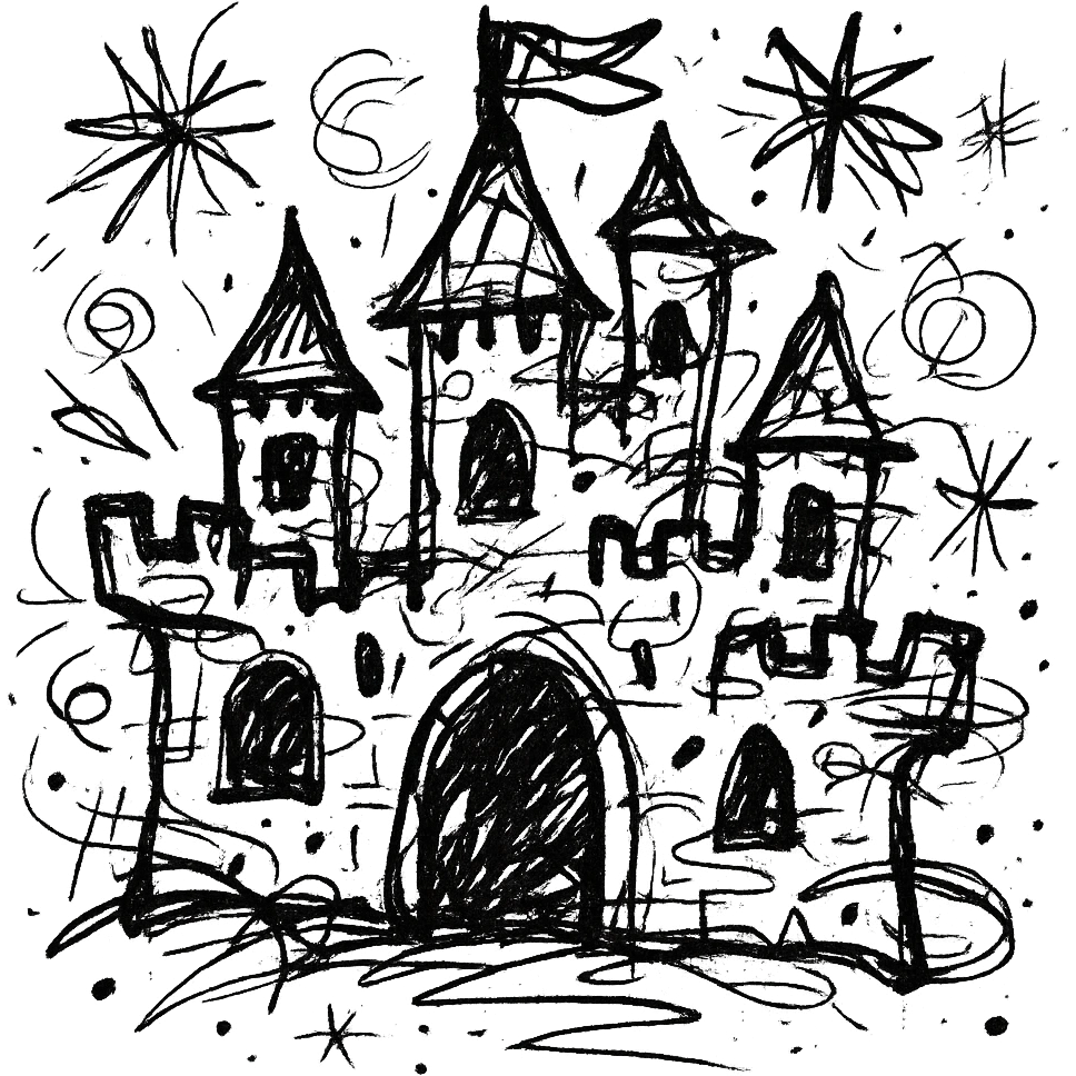 brilliant castle chaotic sketchy icon emoji