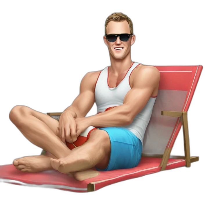 Jonathan Toews as beach bum emoji
