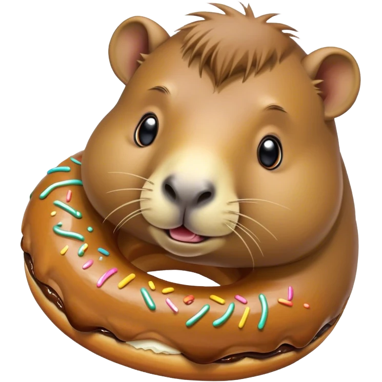 capybara eating a donut  emoji