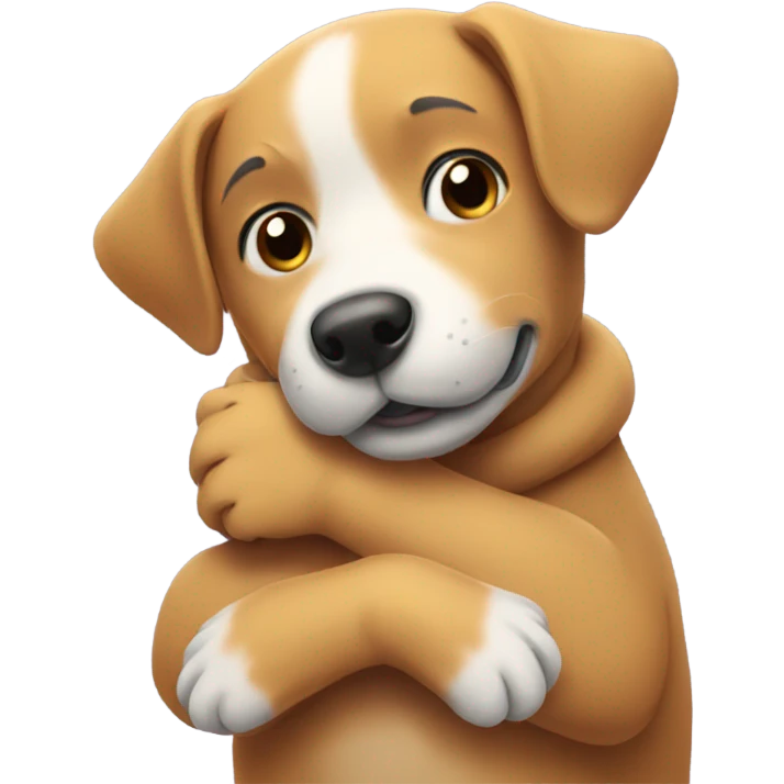 Dog giving hugs emoji