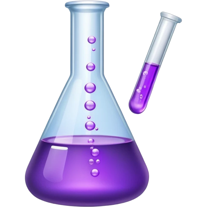 purple chemical flask test tube emoji