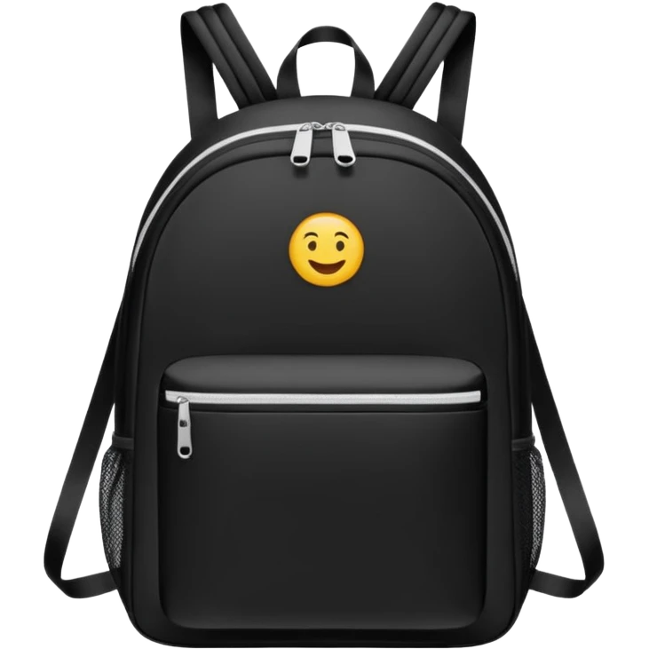 sac a dos de sport noir sans motif et uni emoji