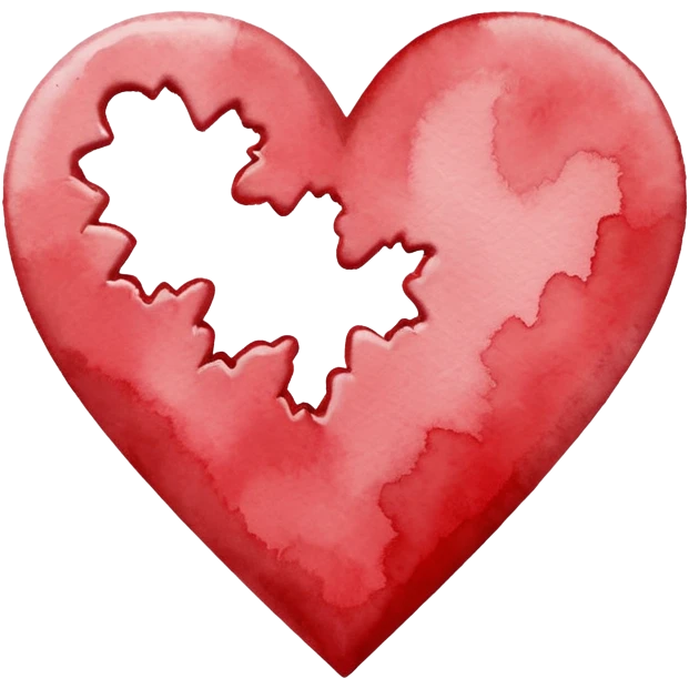 minimalist watercolor heart icon, monochromatic white washes, soft bleeding edges, on textured white paper, serene and emotional, perfect for app icon, transparent background, flat lay --style raw --stylize 150 emoji