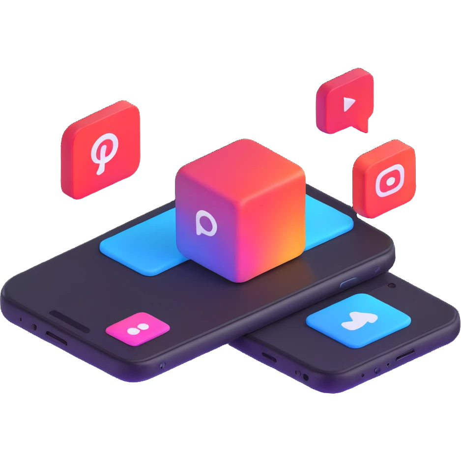 connecting Instagram and YouTube social media accounts, social platforms integration emoji