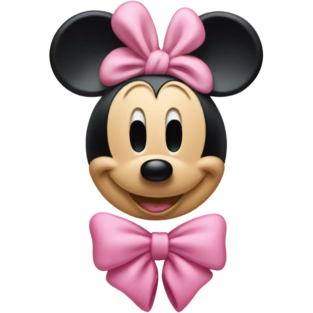 Miky mouse with a pink bow emoji