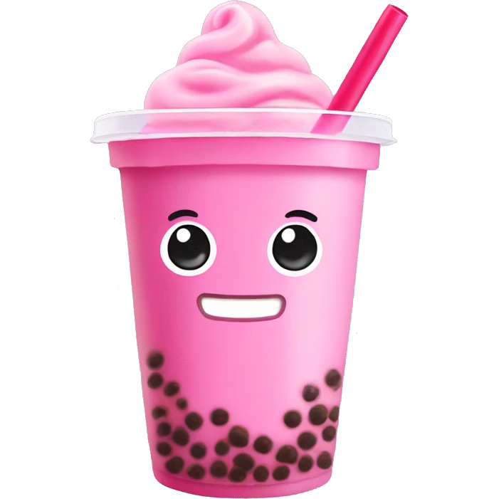 pink bubble tea  emoji
