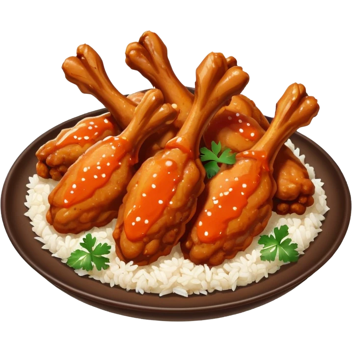 chicken wings buffalo with rice emoji