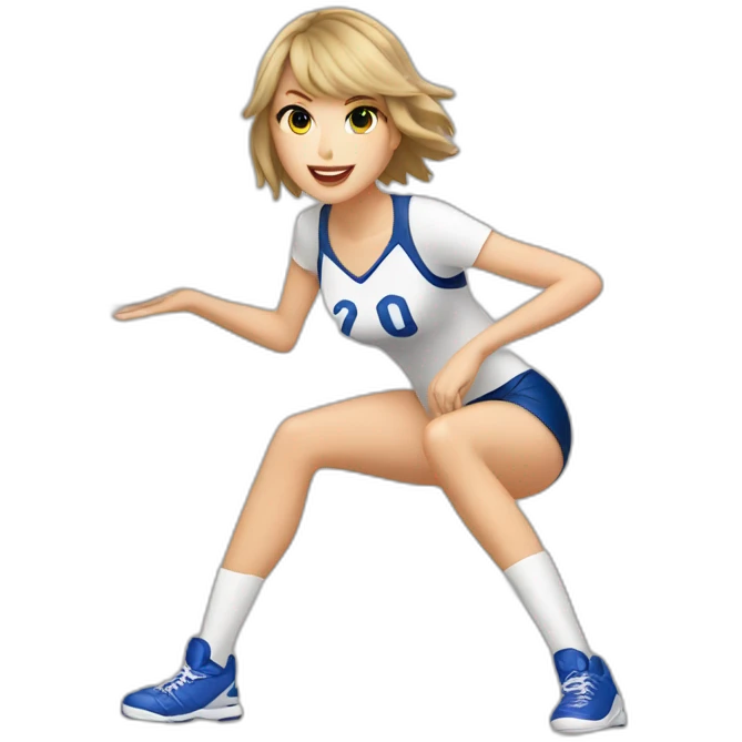 taylor swift with voleyball ball emoji