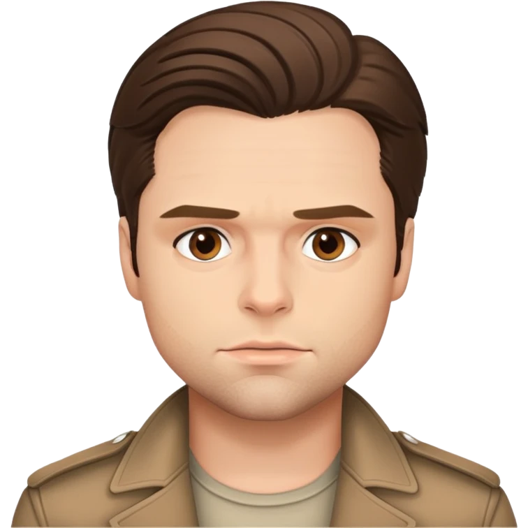 face of Sebastian Stan, neutral expression emoji