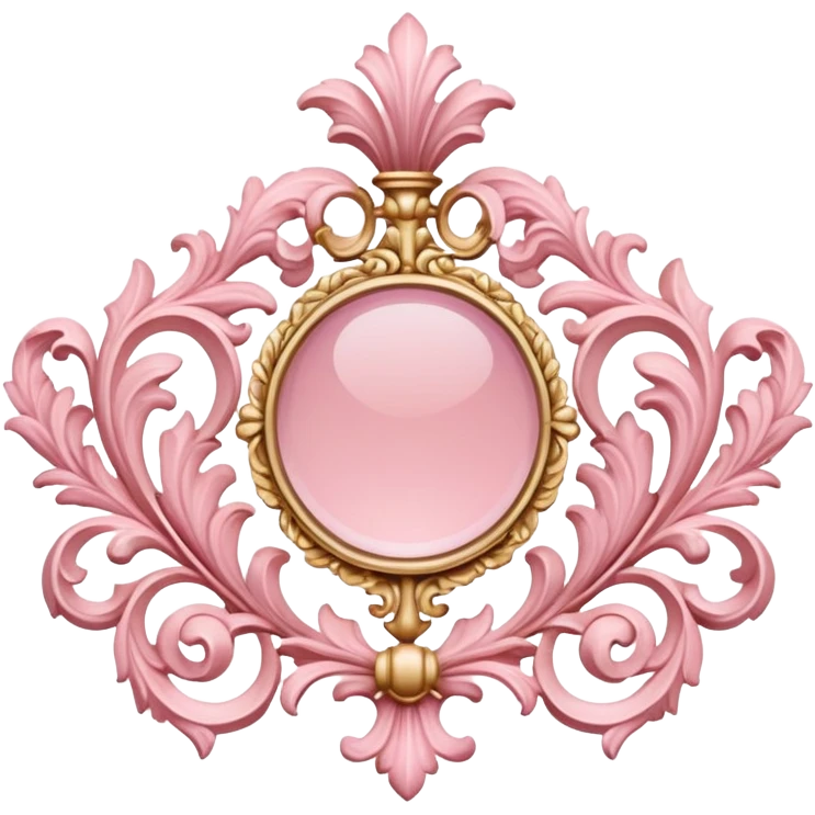 rococo verified mark pastel pink emoji