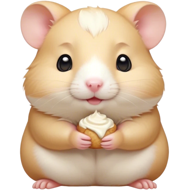 Meme-Worthy Cute Sleeping Cream Hamster Portrait Emoji, Head resting peacefully with a contented smile, showcasing a delightfully compact build and a luxuriously soft cream coat, eyes shut in a serene nap, Simplified yet hilariously adorable features, highly detailed, glowing with a soft, drowsy light, high shine, relaxed and utterly lovable, stylized with an air of playful laziness, bright and heartwarming, soft glowing outline, capturing the essence of a comically sleepy hamster, so meme-worthy it feels like it could instantly become the next viral sensation of adorable slumber! emoji