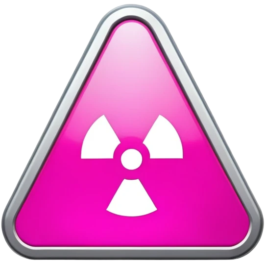 Pink danger sign  emoji