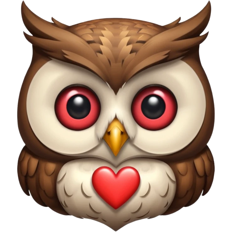 Owl and love emoji