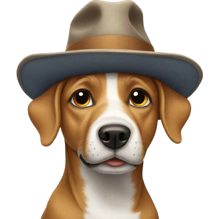 Dog wearing a hat emoji