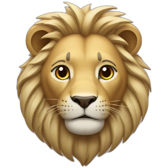 Chat sur lion emoji