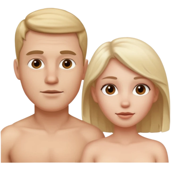 White male white female naked emoji