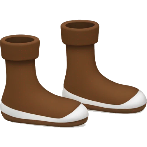 Brown socks in ugh slippers  emoji