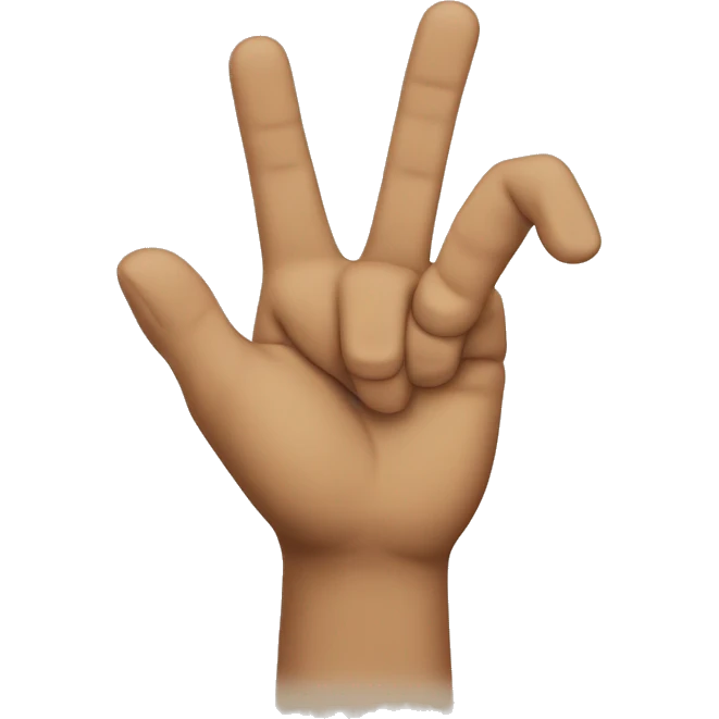 Three finger salute with 5 finger hand emoji