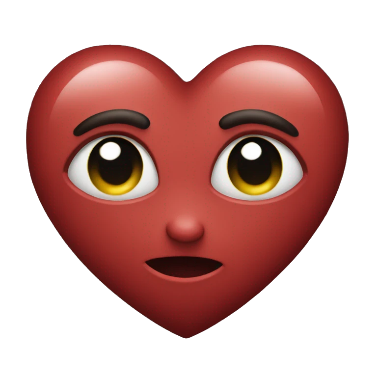 Deep red heart emoji