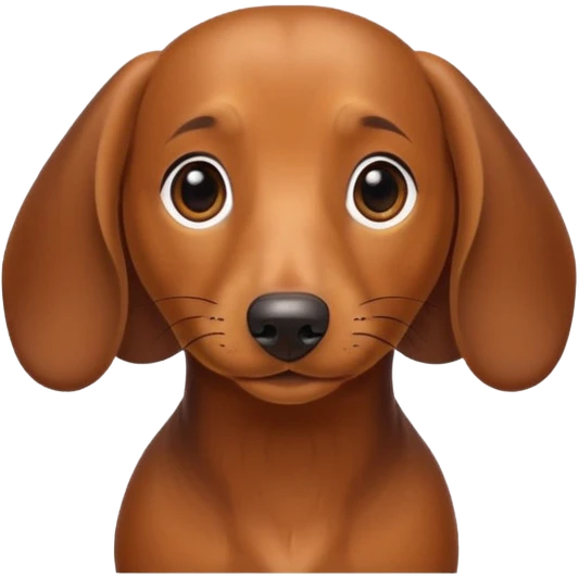 Dachshund brown short snout  emoji
